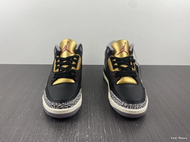Kick Theory Jordan Air 3 Black Gold CK9246-067 WMNS 0802